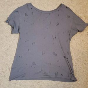 Distressed grey t-shirt